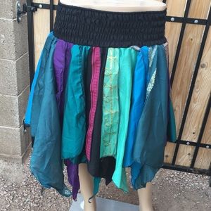 Silk Gypsy Skirt for Fairy, Pixie, Pirate Costume
